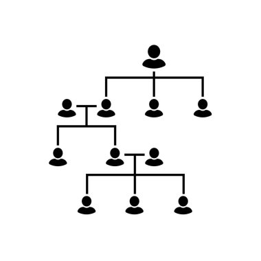 Beyaz arkaplanda aile ağacı simgesi