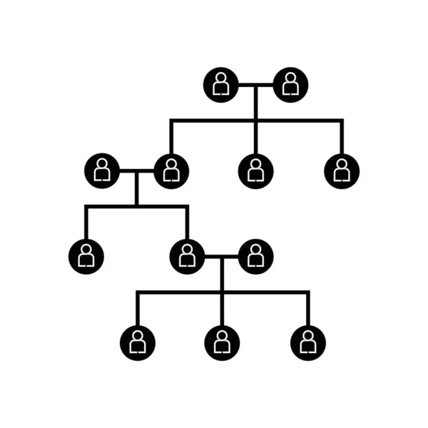 Οικογενειακό Εικονίδιο Δέντρου Λευκό Φόντο — Διανυσματικό Αρχείο