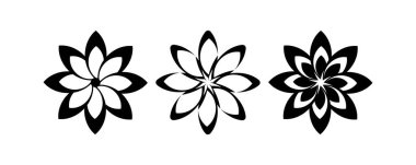 beyaz arkaplanda çiçek simgesi