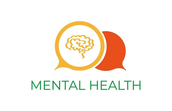 Mental Health Sign White Background — Stock Vector
