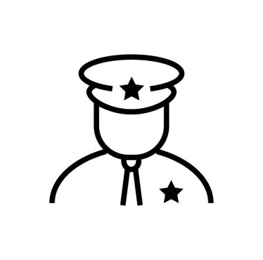 Beyaz arkaplanda polis simgesi