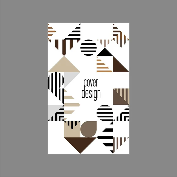Abstract Shapes Card Cover Background — Stock Vector