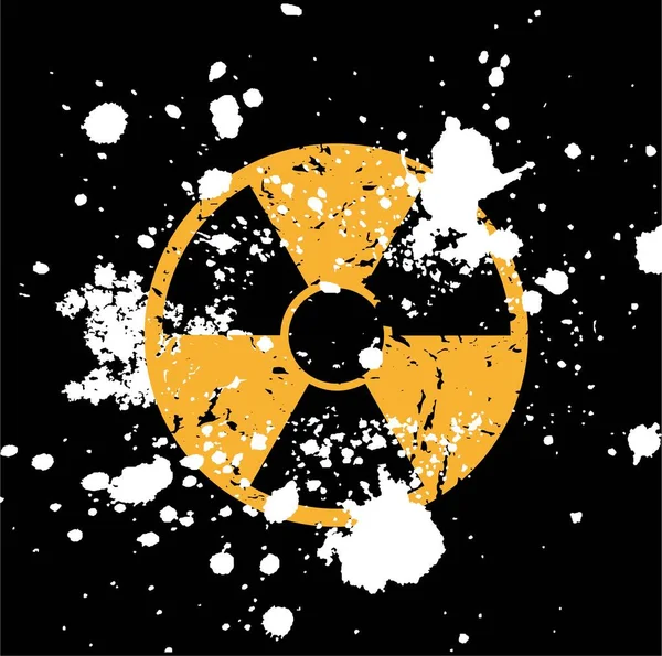 Nuclear Signs Wall Background — Stock Vector