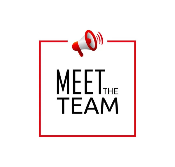 Meet Team White Background — Stock Vector