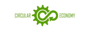circular economy icons on white background
