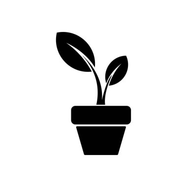 Beyaz arkaplanda bitki simgesi