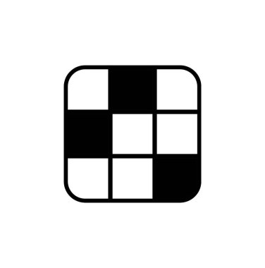 Beyaz arkaplanda bulmaca simgesi