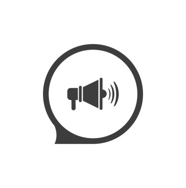 Beyaz arkaplanda megafon simgesi