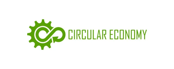 Circular Economy Icons White Background — Vettoriale Stock