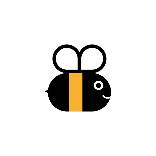 Bee Icon White Background — Stock Vector