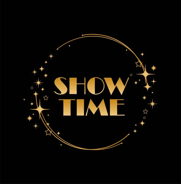 Show Time Creative Font Design — Wektor stockowy