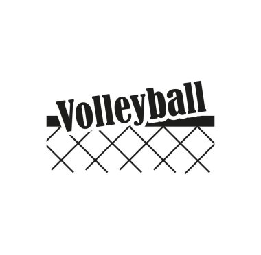 Beyaz arkaplanda voleybol logosu.