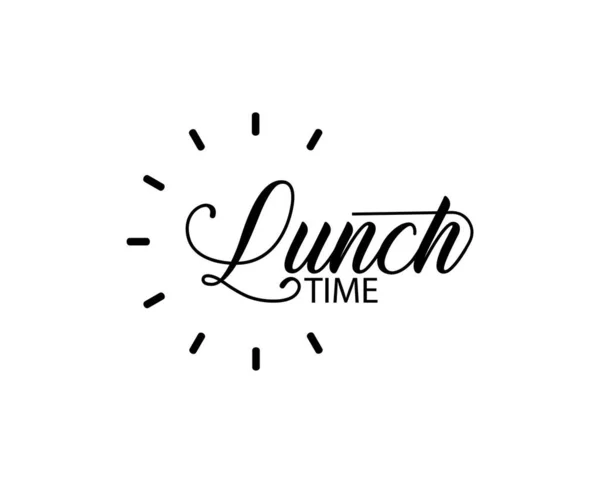 stock vector Lunch time with creatif font design.