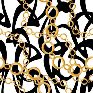 Değerli taşlar, altın zincirler ve incilerle süslenmiş kusursuz desenler..