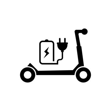 scooter icon on white background clipart