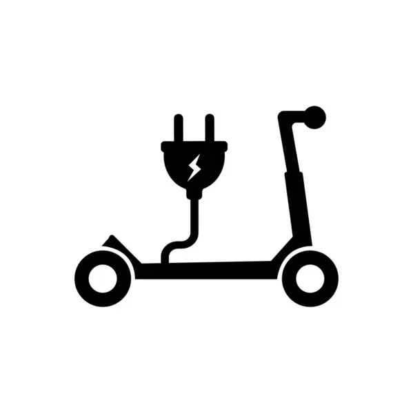 Scooter Pictogram Witte Achtergrond — Stockvector