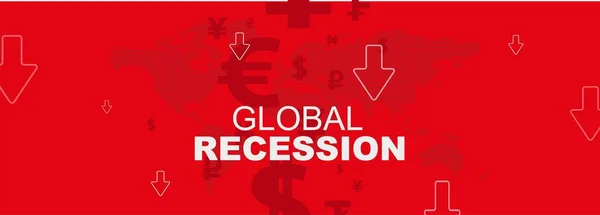 Background Worldwide Economic Recession Covid — Vetor de Stock