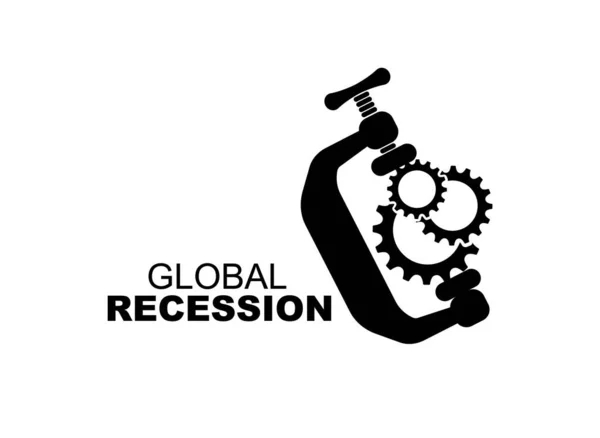 Ιστορικό Της Παγκόσμιας Οικονομικής Ύφεσης Μετά Ξέσπασμα — Διανυσματικό Αρχείο