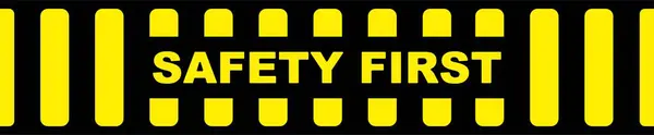 Safety First Sign Vector Icon — Stock Vector