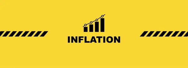 Inflációs Jel Sárga Alapon — Stock Vector