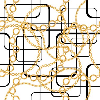 Değerli taşlar, altın zincirler ve incilerle süslenmiş kusursuz desenler..