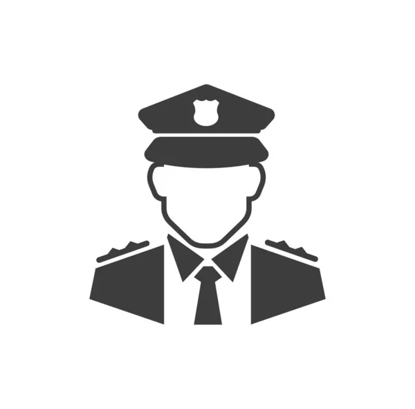 Іконка Поліцейського Білому Тлі — стоковий вектор
