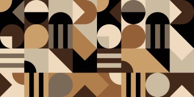 Soyut geometrik şekilli kusursuz desen 