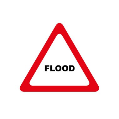 Beyaz arkaplanda tufan işareti