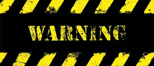 Warning Sign Grunge Stripes — Stock Vector