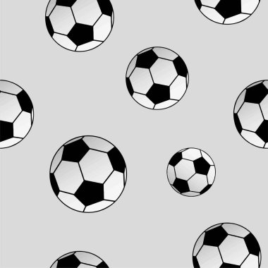 Futbol toplarıyla şirin, pürüzsüz desen..