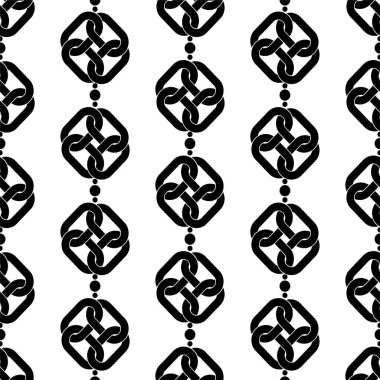 Zincir ve incilerle süslenmiş kusursuz desen..