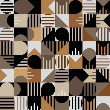 Soyut geometrik şekilli kusursuz desen 