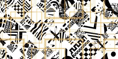 Zincir ve incilerle süslenmiş kusursuz desen..