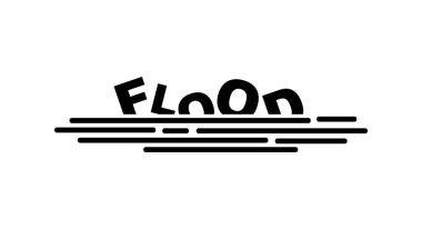 Beyaz arkaplanda tufan işareti