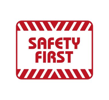 Sarı güvenlik işareti. vektör simgesi