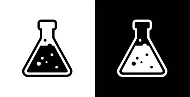 Kimya simgesi beyaz arka plan üzerinde
