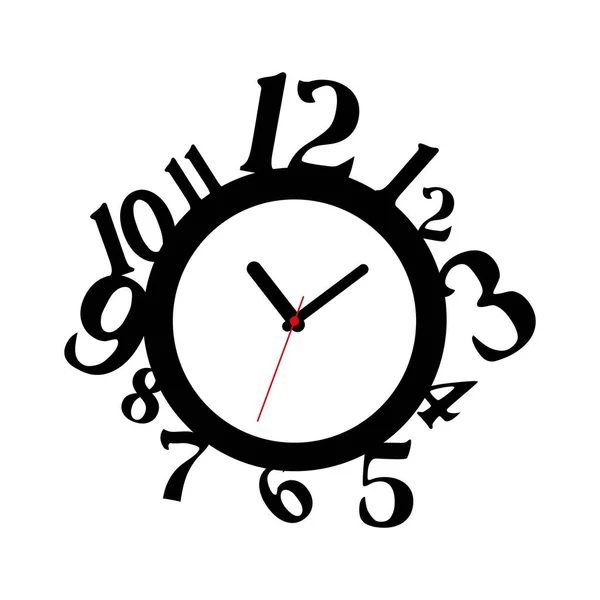 Wall Clock White Background — Stock Vector