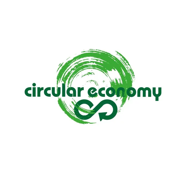 Circular Economy Icons White Background — Vettoriale Stock