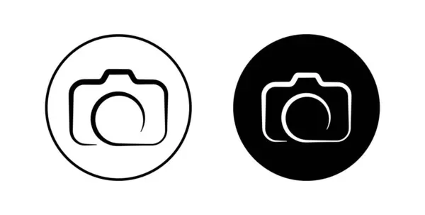 Ikona Aparatu Fotograficznego Białym Tle — Wektor stockowy