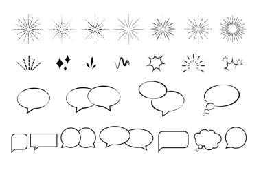 beyaz zemin üzerine konuşma balonu simgeler