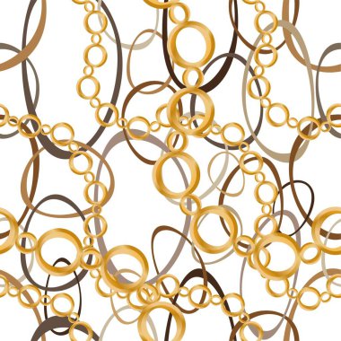 Zincir ve incilerle süslenmiş kusursuz desen..