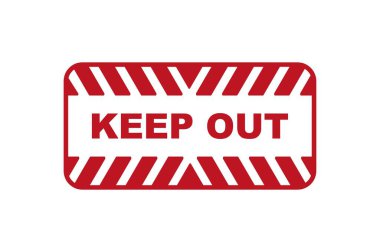 Beyaz arkaplanda uzak durma işareti