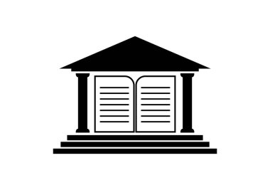 Beyaz arka plan kitaplığı simgesini 