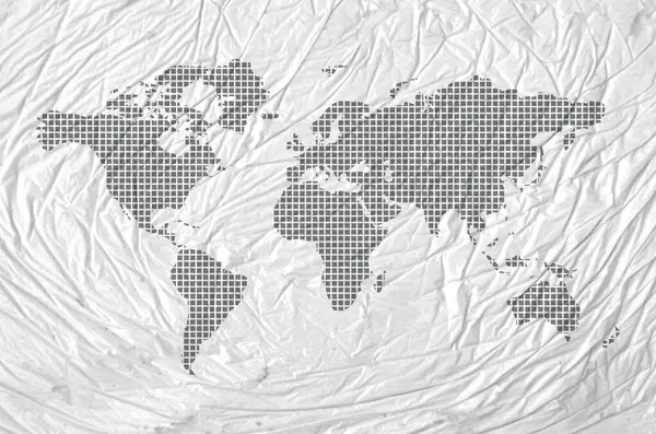 Mapa Del Mundo Sobre Fondo Blanco —  Fotos de Stock
