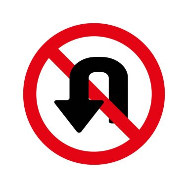 yasak - u dönüşü yol levhası