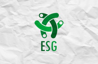 Beyaz arkaplanda esg simgeleri