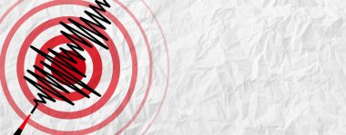 Deprem geçmişi. Sismik ölçüm için sismogram.