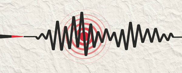 Earthquake background. seismogram for seismic measurement.