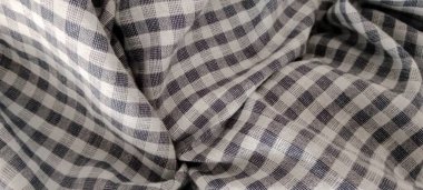 yakın plan buruşuk kumaş siyah ve beyaz soyut arkaplan