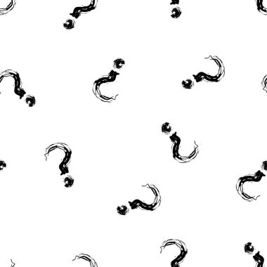 Soru işareti olan kusursuz desen 